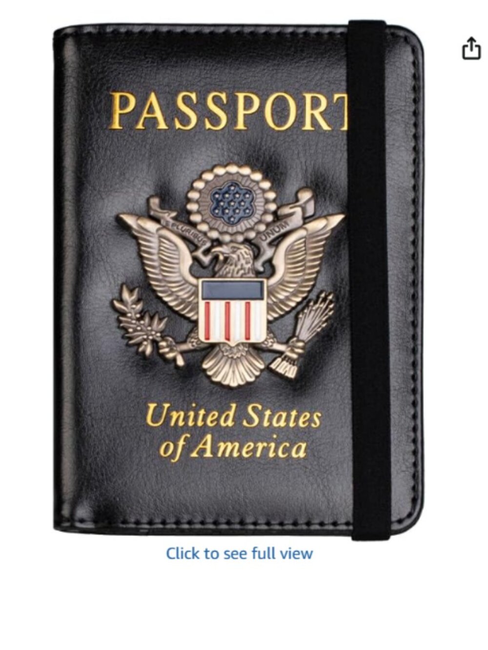 TOURSUIT RFID Blocking Passport Holder, Leather Travel Wallet, Black